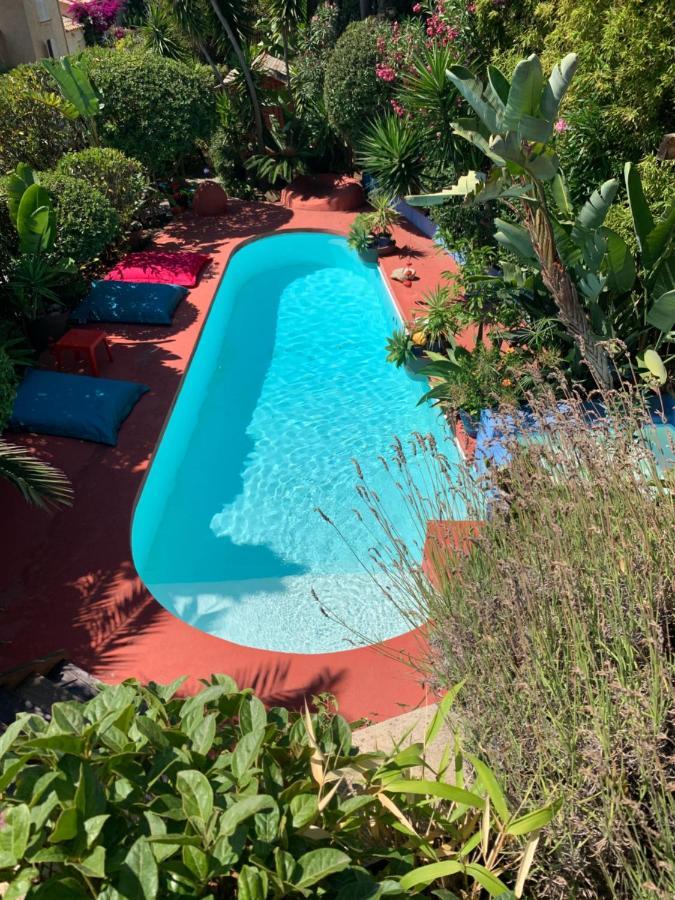 "La Villa Bali", En Bord De Mer A 5 Mn Des Plages Avec Piscine A Cascade, Grand Exterieur Unique Sur Le Theme De Bali Six-Fours-les-Plages Exterior foto